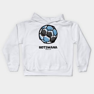 Botswana Football Country Flag Kids Hoodie